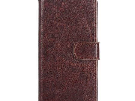 iPhone SE   5   5s Wallet Læder Etui m. Pung Mørkebrun Online