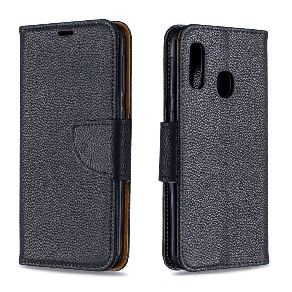 Samsung Galaxy A20e Læder Cover m. Pung & Strop - Sort Online Sale