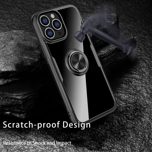 iPhone 13 Pro Max Håndværker Cover m. Magnetisk Kickstand - Gennemsigtig   Blå Online now