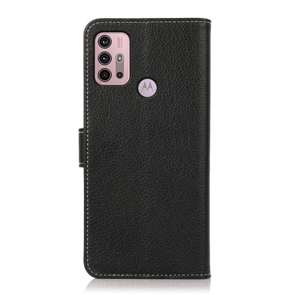 Motorola Moto G10   G20   G30 Litchi Læder Cover m. Pung - Sort Cheap