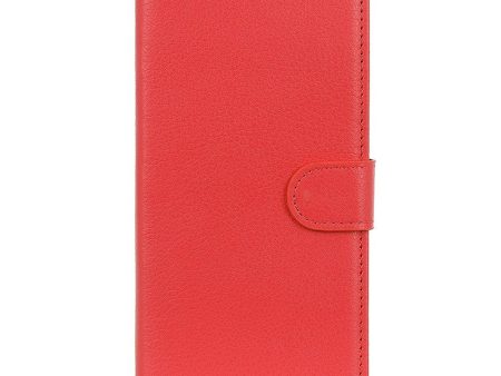 Sony Xperia 1 III Litchi Læder Cover m. Pung - Rød For Cheap