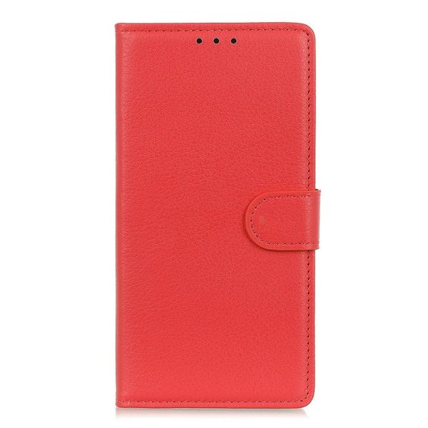 Sony Xperia 1 III Litchi Læder Cover m. Pung - Rød For Cheap