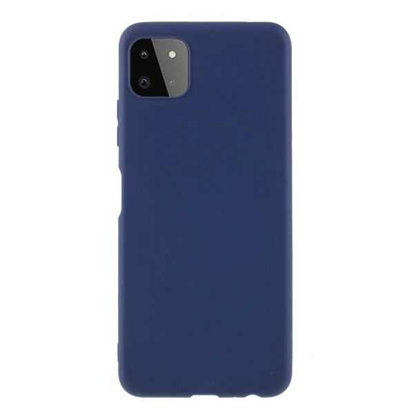 Samsung Galaxy A22 (5G) Fleksibel Plastik Cover - Navy Blå For Cheap