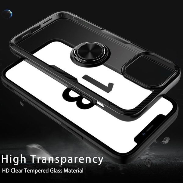 iPhone 13 Pro Max Håndværker Cover m. Magnetisk Kickstand - Gennemsigtig   Blå Online now