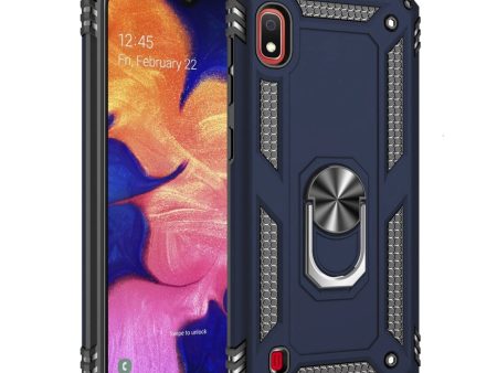 Samsung Galaxy A10 Håndværker Cover m. Stander & 360⁰ Finger Holder - Blå For Discount