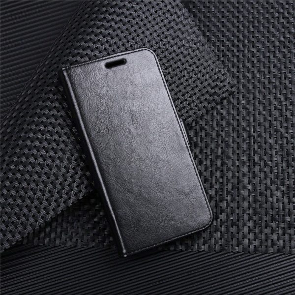 Huawei Mate 20 Pro Blank Læder Wallet Cover Sort Hot on Sale