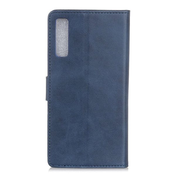 Samsung Galaxy A7 (2018) Mat Læder Cover m. Pung Mørkeblå on Sale