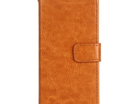 iPhone SE   5   5s Wallet Læder Etui m. Pung Lysebrun For Cheap