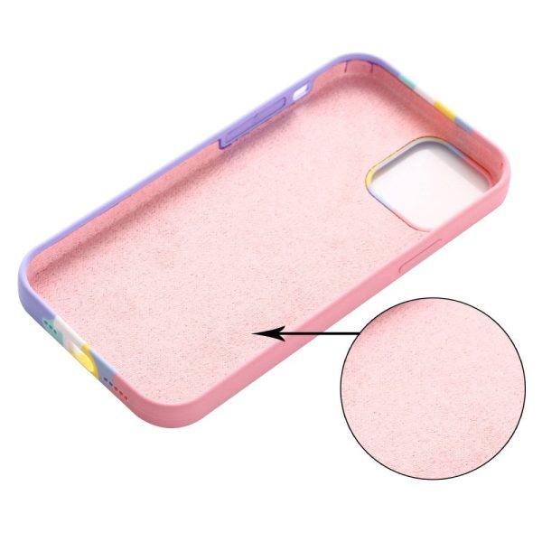 iPhone 13 Mini Fleksibel Silikone Cover - Regnbue - Pink Online