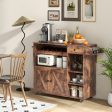 Rolling Kitchen Island Cart with Drop Leaf and Wine Rack-Rustic Brown Online Hot Sale