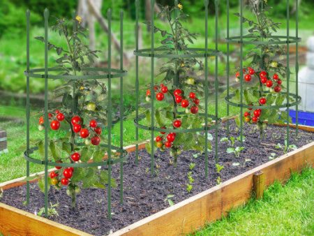 3-Pack Garden Trellis 40  60  Tall Plant Support Stands with Clips and Ties-S Hot on Sale