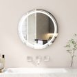 Anti-Fog Round Led Bathroom Mirror with 3 Color LED Lights-S Sale