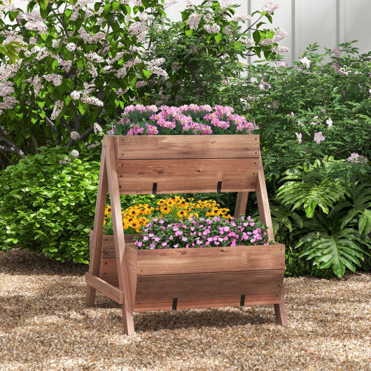 Vertical Raised Garden bed with 3 Wooden Planter Boxes-S Sale