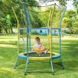 Mini Trampoline for Kids with Safety Enclosure Net and Foam Handles-Yellow Discount