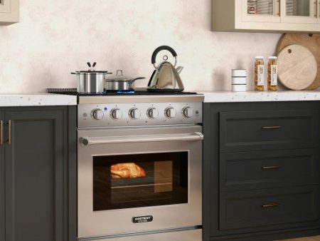 30 Inches 120V Natural Gas Range with 5 Burners Cooktop Hot on Sale