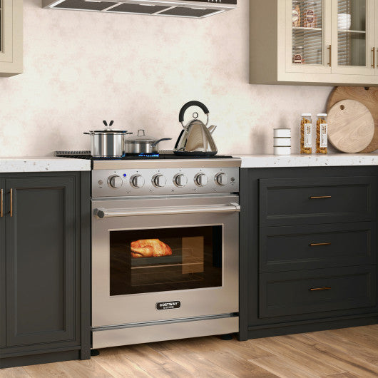 30 Inches 120V Natural Gas Range with 5 Burners Cooktop Hot on Sale