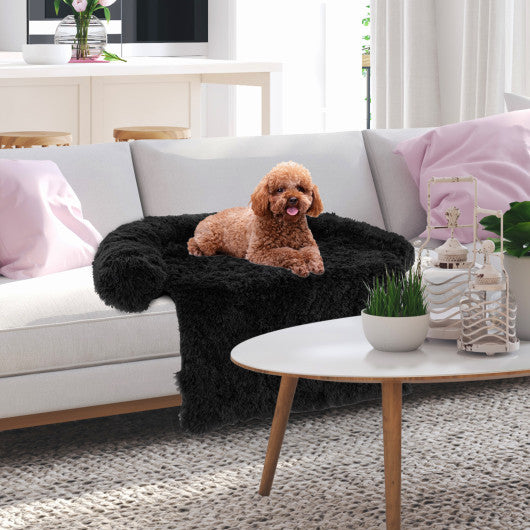 Plush Calming Dog Couch Bed with Anti-Slip Bottom-S Online