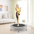 38 Inch Mini Folding Trampoline Portable Recreational Fitness Rebounder-Gray Hot on Sale