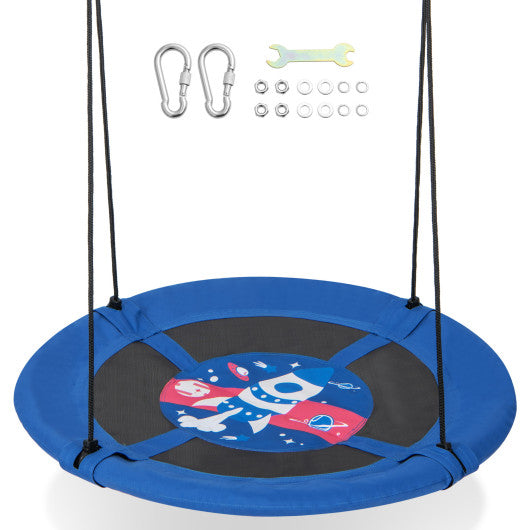 40 Inches Saucer Tree Swing with Adjustable Hanging Ropes and 900D Oxford Fabric-Rocket Cheap