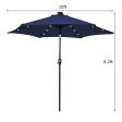 10 Feet Outdoor Patio umbrella with Bright Solar LED Lights-Dark Blue For Cheap