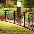 Decorative Garden Fence with 8 Panels Animal Barrier-Black on Sale