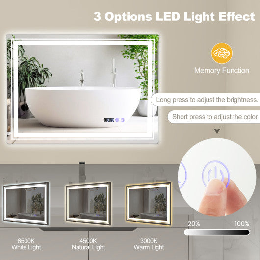 Defogging LED Bathroom Mirror with Memory Function and Anti-Fog-M Hot on Sale