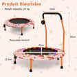 36 Inch Mini Trampoline with Colorful LED Lights and Bluetooth Speaker-Orange Hot on Sale