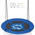 40 Inches Saucer Tree Swing with Adjustable Hanging Ropes and 900D Oxford Fabric-Whale on Sale