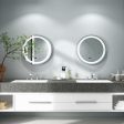 Anti-Fog Round Led Bathroom Mirror with 3 Color LED Lights-S Sale