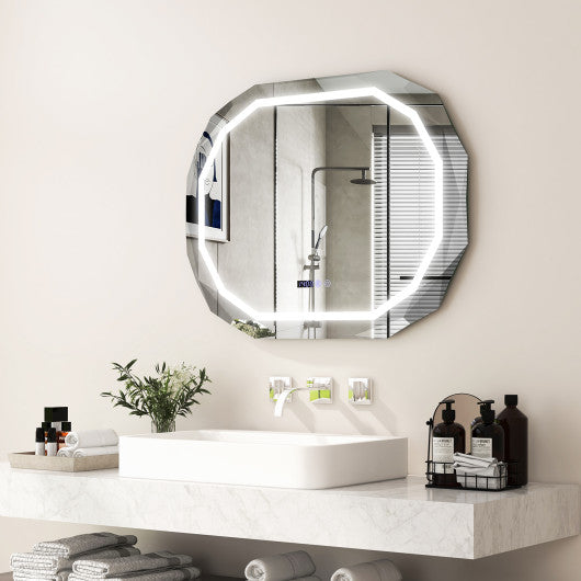 Anti-Fog Bathroom Mirror with 3 Color LED Light Memory Function Online Sale