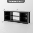 70-Inch TV Stand for up to 75  Flat Screen TVs with Adjustable-Black For Cheap