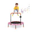 36 Inch Mini Trampoline with Colorful LED Lights and Bluetooth Speaker-Pink on Sale