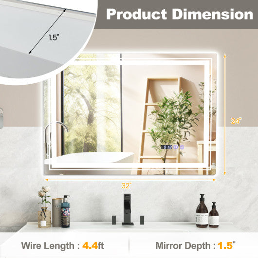 Defogging LED Bathroom Mirror with Memory Function and Anti-Fog-M Hot on Sale