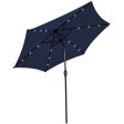 10 Feet Outdoor Patio umbrella with Bright Solar LED Lights-Dark Blue For Cheap