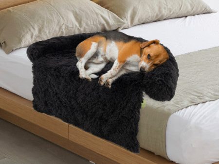 Plush Calming Dog Couch Bed with Anti-Slip Bottom-M Online Sale