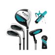 Junior Complete Golf Club Set for Kids with Rain Hood Right Hand Children Golf Age 8-10 Years Old-Blue Online Hot Sale