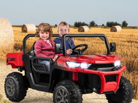 24V Ride on Dump Truck with Remote Control-Red on Sale