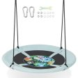 40 Inches Saucer Tree Swing with Adjustable Hanging Ropes and 900D Oxford Fabric-Forest For Cheap