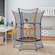 Mini Trampoline for Kids with Safety Enclosure Net and Foam Handles-Orange Online Hot Sale