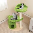 38 Inch Cute Cat Tree for Indoor Cats with Fully Wrapped Sisal Scratching Posts-Green Online Hot Sale