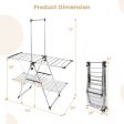 Large Foldable Clothes Drying Rack with Tall Hanging Bar Sale