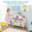 Kids House-shaped Bookshelf with 2 Storage Bins for Kids Room Playroom-White Fashion