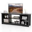 70-Inch TV Stand for up to 75  Flat Screen TVs with Adjustable-Black For Cheap