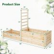 Raised Garden Bed with Trellis-Natural For Discount