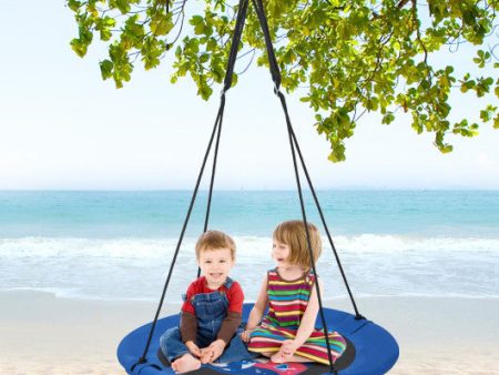 40 Inches Saucer Tree Swing with Adjustable Hanging Ropes and 900D Oxford Fabric-Rocket Cheap