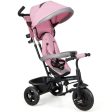 4-in-1 Baby Trike Kids Tricycle with Removable Canopy and Adjustable Push Handle-Pink Fashion