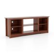 70-Inch TV Stand for up to 75  Flat Screen TVs with Adjustable Shelves-Walnut For Cheap