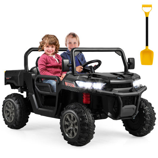 24V Ride on Dump Truck with Remote Control-Black Hot on Sale