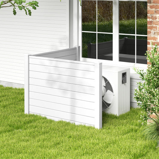 Outdoor PVC Air Conditioner Fence with 20 Inch Long Stakes-White Sale