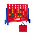 Jumbo 4-to-Score Connect Game Set with Carrying Bag and 42 Coins-Blue Online Hot Sale